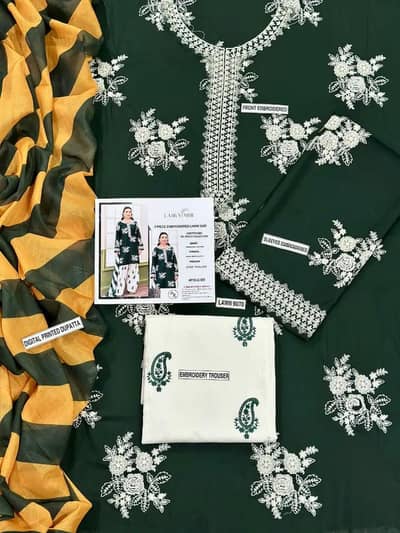 Trending lawn 2 pcs or 3psc suit
