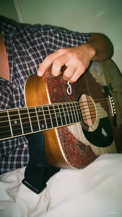 Standard size acoustic guitar