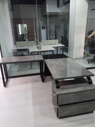 2 piece office Table. in room
