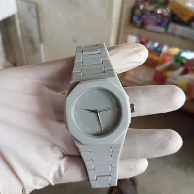 Matte grey carbon fiber watch for men