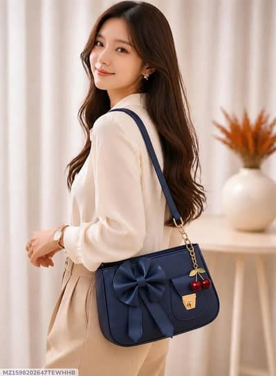 Women's Leather Plain Shoulder Bag