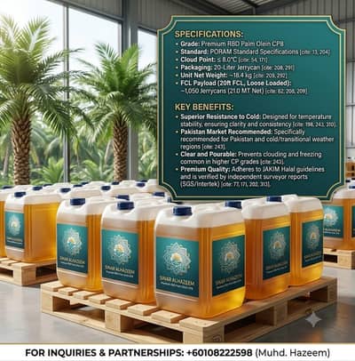Palm oil direct from Malaysia
