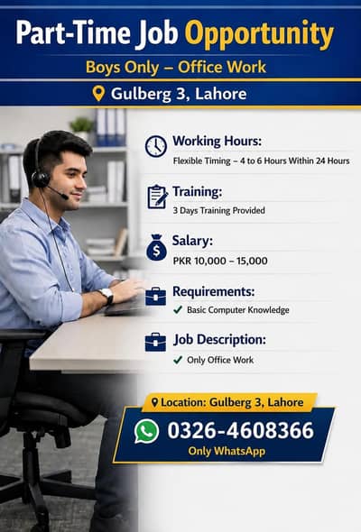 Part time office job available
