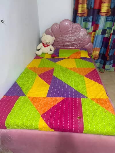 bed with almirah new condition