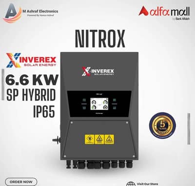 inverex nitrox 3.6Kw/6.6kw/10kw/12kw/ sungrow 6kw/8kw ip65