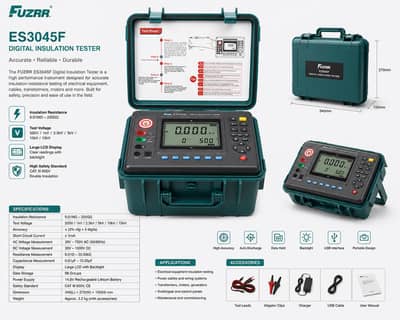 ES3045F FUZRR Digital Insulation Resistance Tester 15KVA