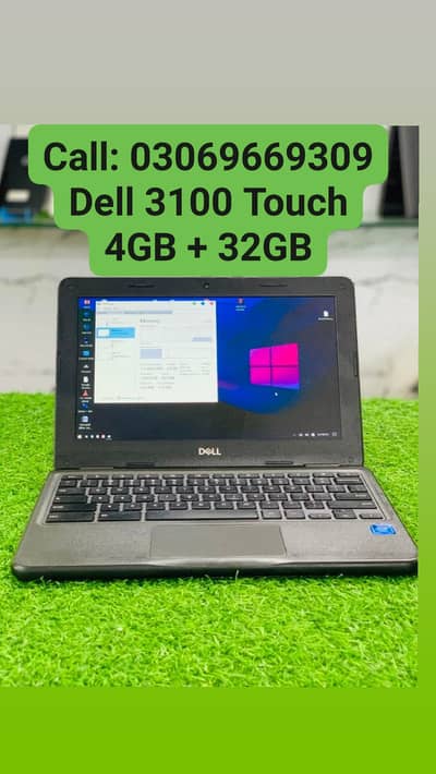 Touch Screen Dell 3100 Laptop Windows 10 Installed 4GB Ram Warranty