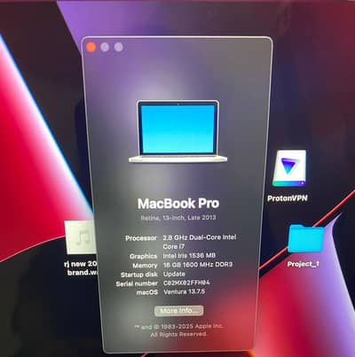 Macbook Pro i7 For Sale