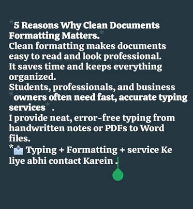 Professional typing & document services Jhelum