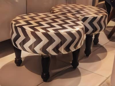 ottoman stools pair