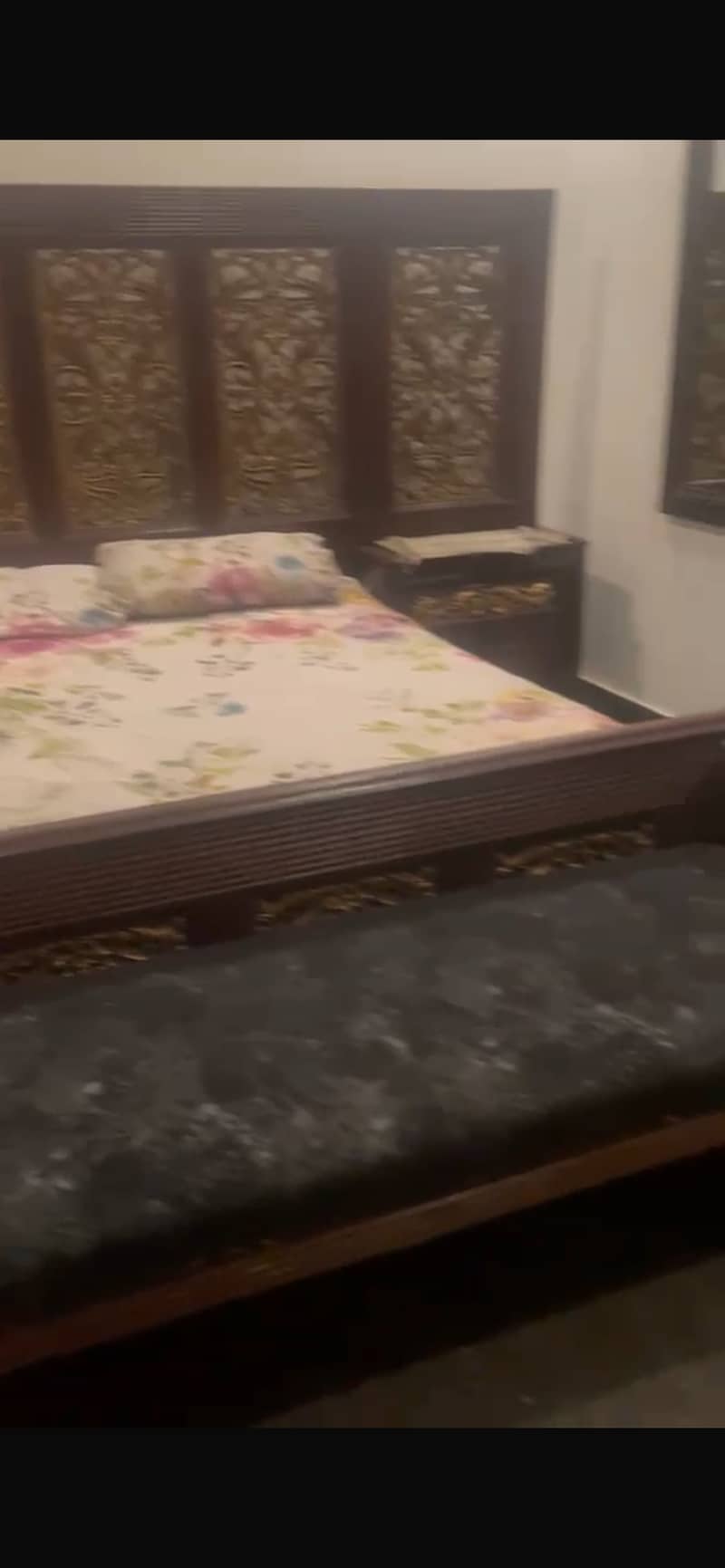 Solid wood bed set 1