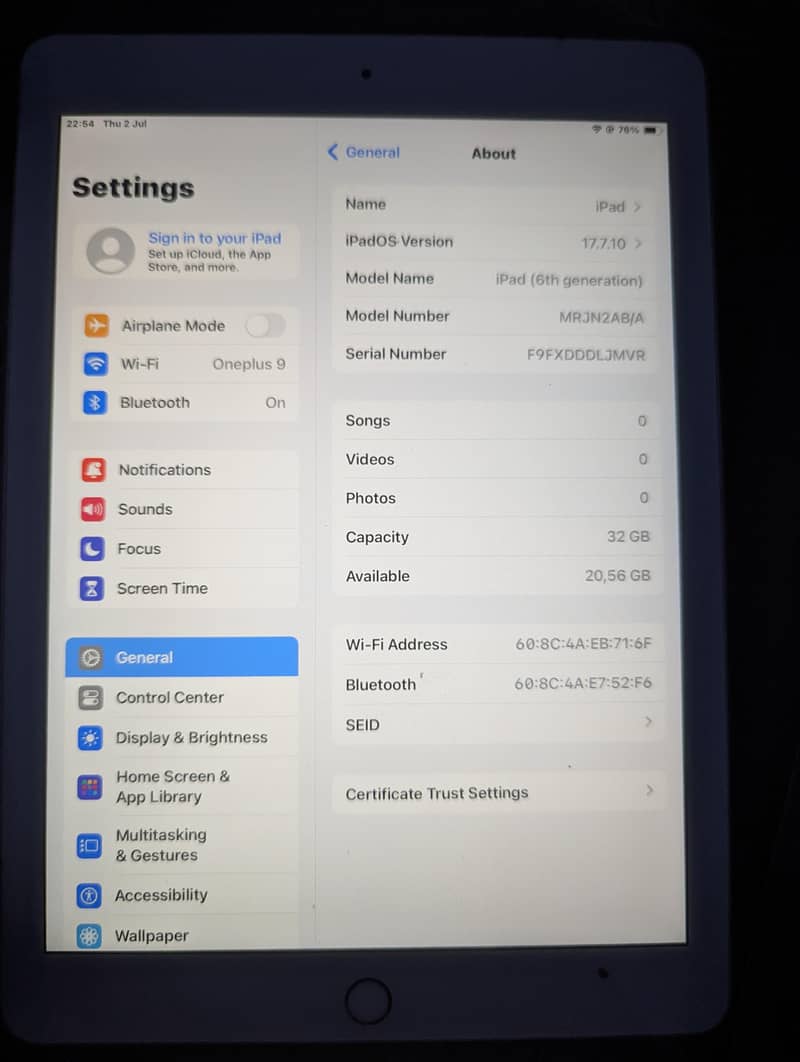 ipad 6 generation 3