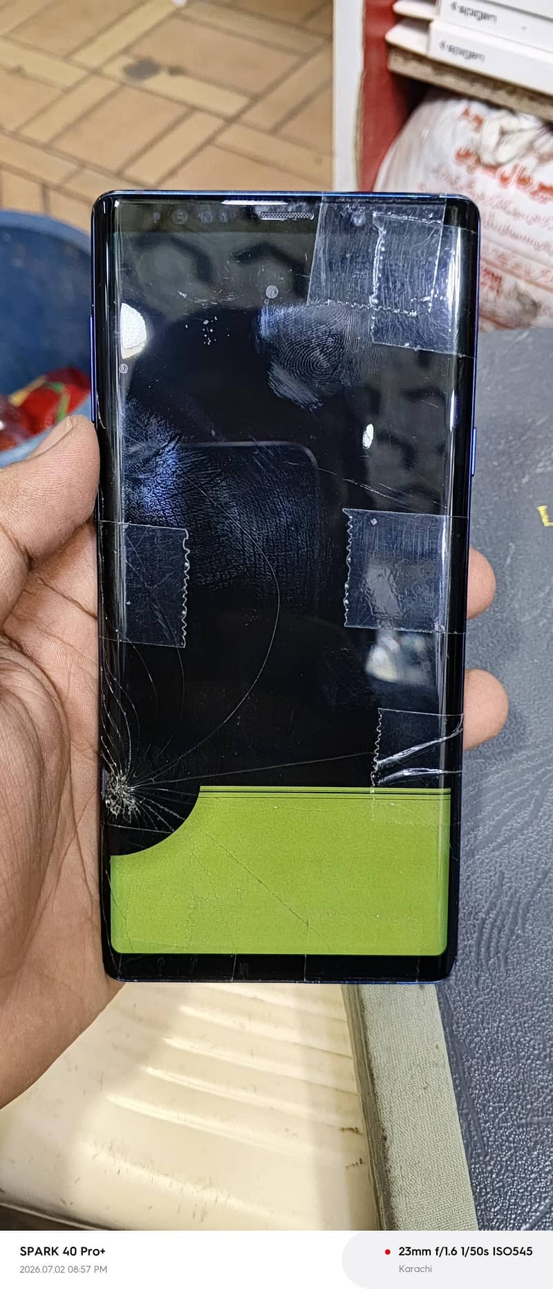 Samsung Mobile Note 9 pta non pta . scrap , only parts 10