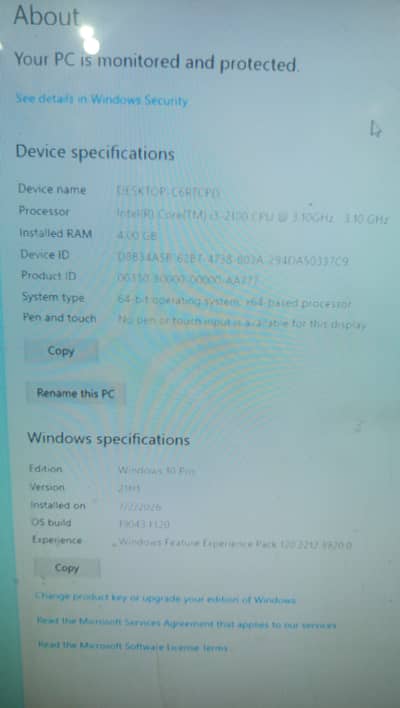 HP Core i3 Desktop PC