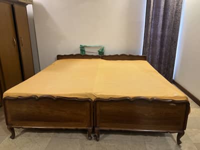 2 single Wooden Beds – Excellent Condition