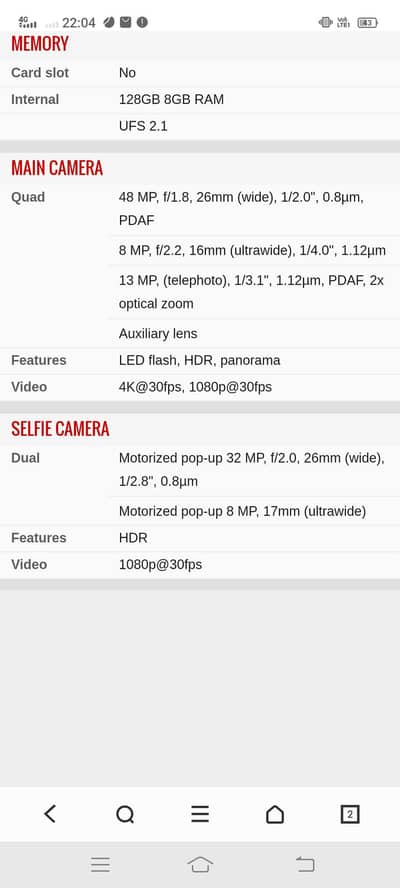 vivo v17 pro 8.128