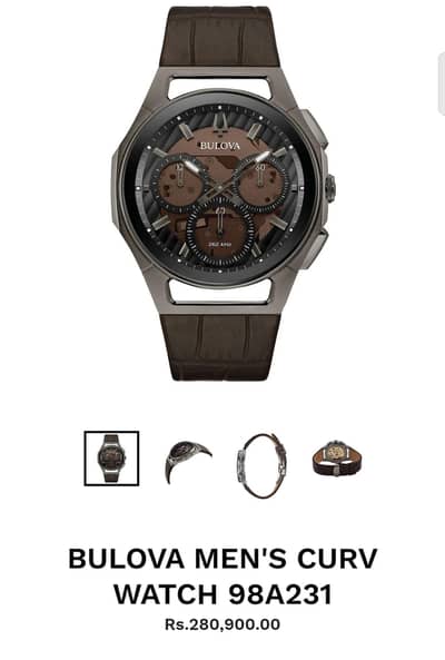 Bulova curved display rare high performance watch