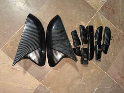 CIVIC XCARBON FIBER SIDE MIRROR COVERS AND HANDLE COVERS