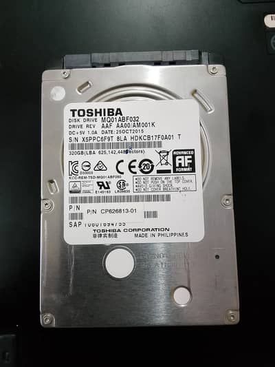 Toshiba 320 GB  Laptop Hardrive 100% health