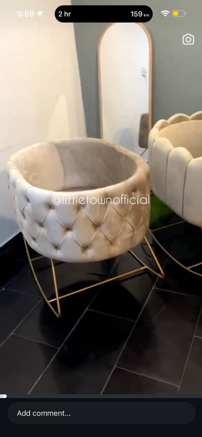 bassinet is wooden while its legs are made of iron. Same as shown
