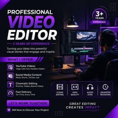 LOOKING FOR A PROFESSIONAL VIDEO EDITOR