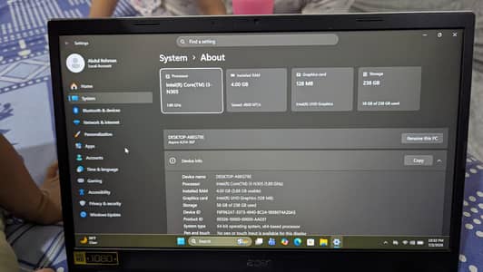 Acer Aspire core I3 13gen