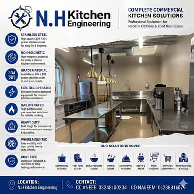 fast food kitchen manufacturing aapke plan ke mutabik banaya jaate