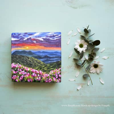 mini acrylic paintings