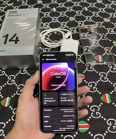 Oppo Reno 14F 5g with full Box 10/10 conditions 4 months warranty