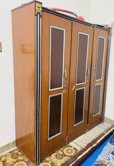 3 Door Wooden Almari | Good Condition | With Locks