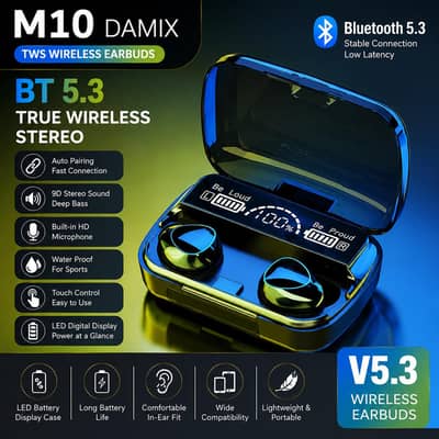M10 TWS Bluetooth 5.3 Earbuds Original M10 Damix Earbuds