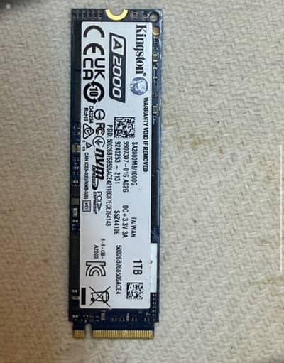 Kingston Nvme 1 tb M2 card