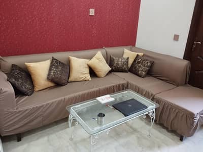 L shape sofa set
