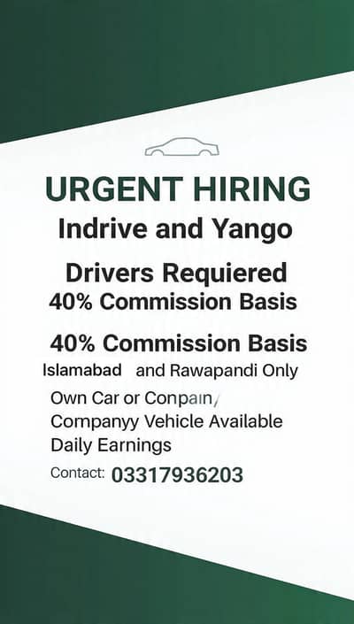 Need driver for Yango Indrive