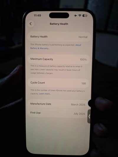 Apple iPhone 16 Pro Max Jv 256 GB Small dot on panel