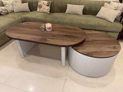 Modern 2-Piece Nesting Coffee Table Set