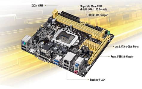 i5 4590 + 16 gb ddr3 ram + Asus h81I-plua motherboard