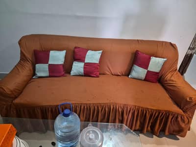 Sofa set | L shaped sofa | with sofa covers