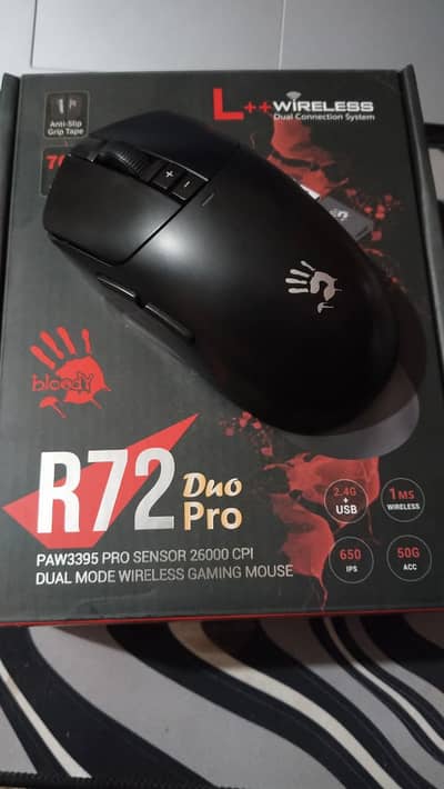 Bloody R72 Pro Duo Wireless Gaming Mouse – Complete Box & Accessories