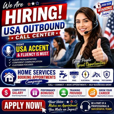 Male Female require for non sale calls USA Accent & fluency must