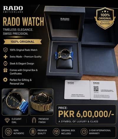 Original RADO Swiss Watch – Complete Box & Documents