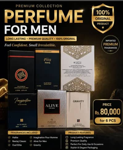 Premium Imported Perfume Collection – 6 PCS | Rs. 80,000 | Original Fr