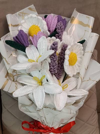 Handmade Crochet Flower Bouquets 