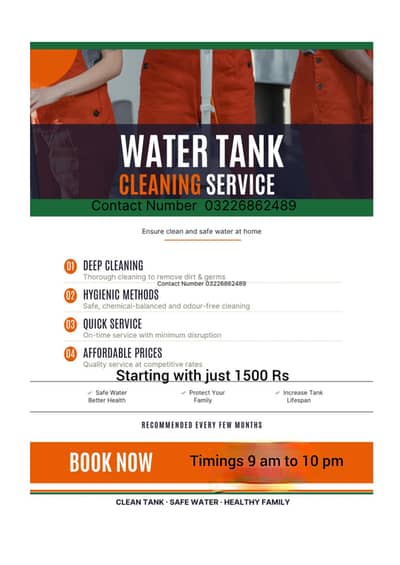 Professional water tank cleaning