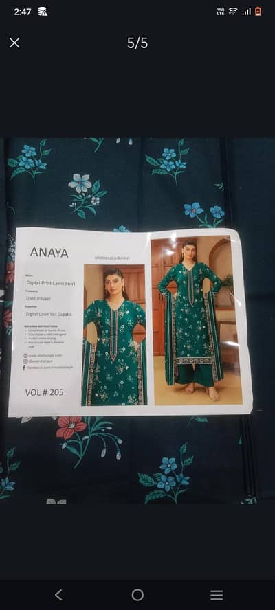 brand new Anaya style unstitched lawn suit _Vol 197