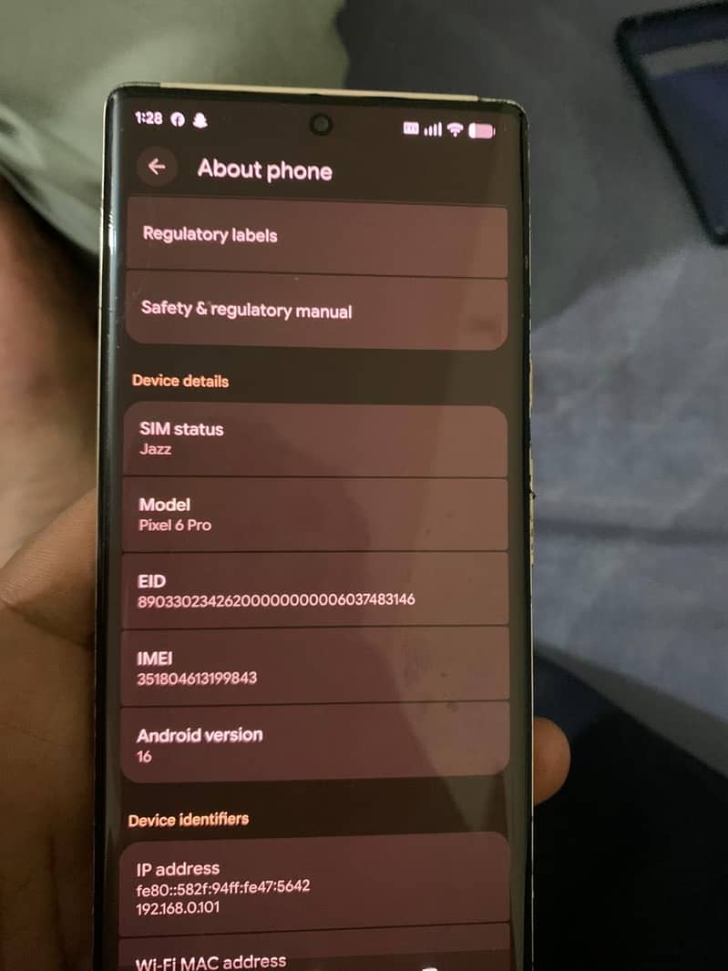 Google Pixel 6 Pro 6