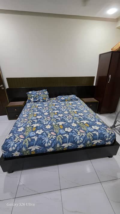 Future Furniture Solid Wood bed with 2 sidetables and mattress
