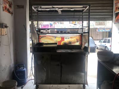 fries and burger complete setup