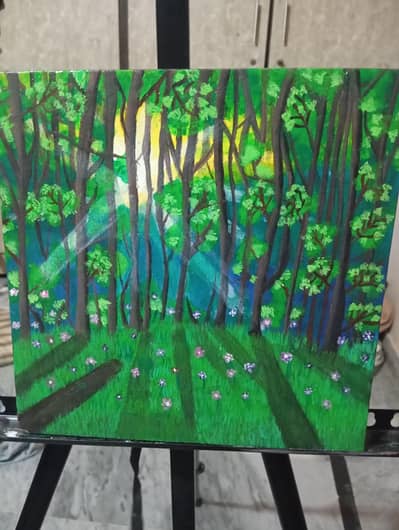 Nature Jungle Wall Painting | Available in Frame