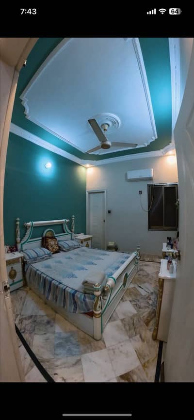 Complete bed with side tables and dressing table
